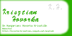 krisztian hovorka business card